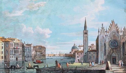 Paire de vues vénitiennes , fin du XVIIe siècle